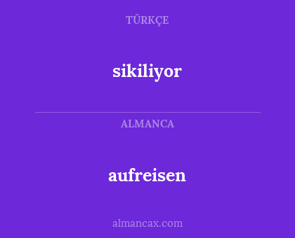 aufreisen - sikiliyor