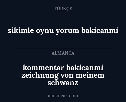 sikimle oynu yorum bakicanmi - kommentar bakicanmi zeichnung von meinem schwanz