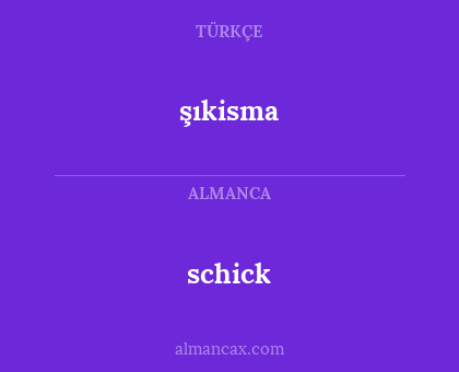 schick - şıkisma