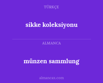 münzen sammlung - sikke koleksiyonu