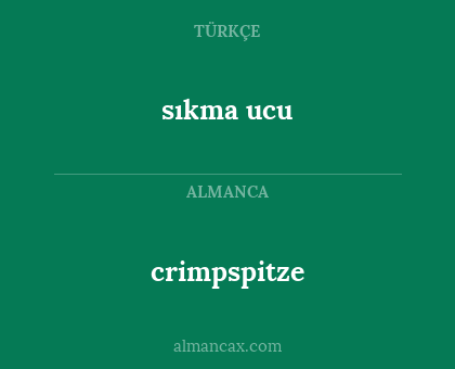 crimpspitze - sıkma ucu