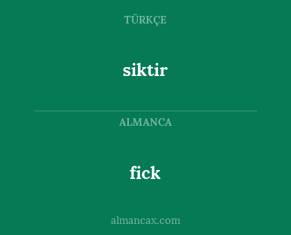 fick - siktir
