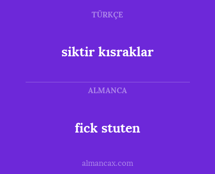 siktir kısraklar - fick stuten