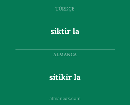 sitikir la - siktir la