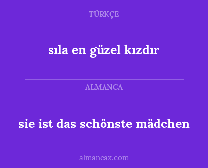 sıla en güzel kızdır - sie ist das schönste mädchen
