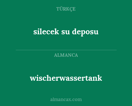 wischerwassertank - silecek su deposu