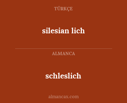 schleslich - silesian lich