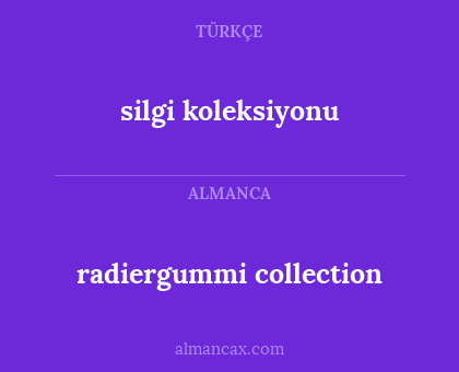 silgi koleksiyonu - radiergummi collection