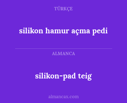 silikon-pad teig - silikon hamur açma pedi