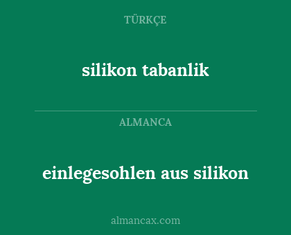 einlegesohlen aus silikon - silikon tabanlik