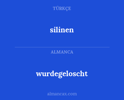 silinen - wurdegeloscht