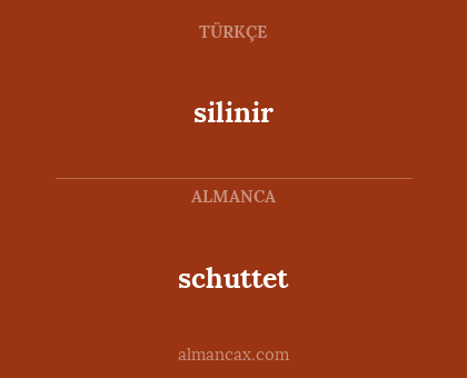 schuttet - silinir