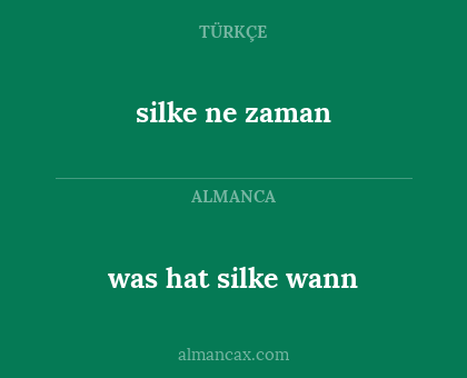 silke ne zaman - was hat silke wann