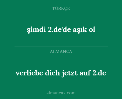 şimdi 2.de'de aşık ol - verliebe dich jetzt auf 2.de