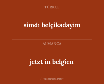 simdi belçikadayim - jetzt in belgien