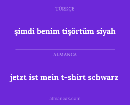 şimdi benim tişörtüm siyah - jetzt ist mein t-shirt schwarz