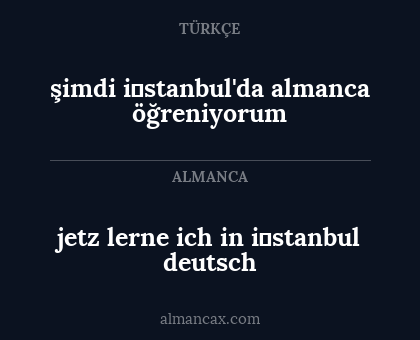 jetz lerne ich in i̇stanbul deutsch - şimdi i̇stanbul'da almanca öğreniyorum