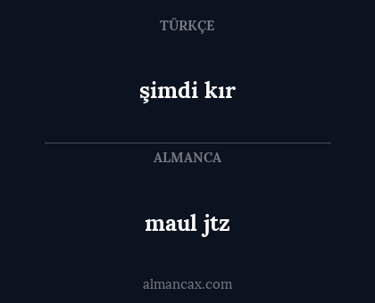 maul jtz - şimdi kır