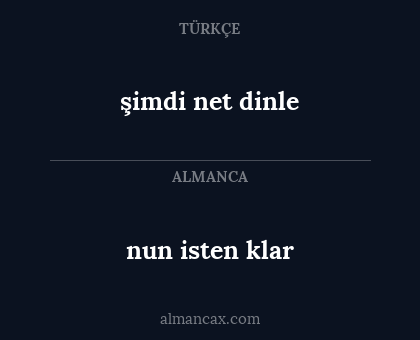 nun isten klar - şimdi net dinle