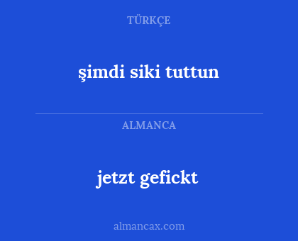şimdi siki tuttun - jetzt gefickt