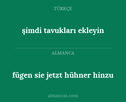 şimdi tavukları ekleyin - fügen sie jetzt hühner hinzu