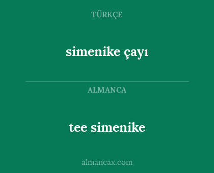 tee simenike - simenike çayı