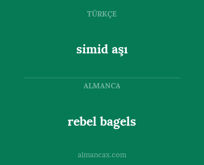 rebel bagels - simid aşı