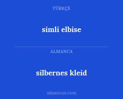 simli elbise - silbernes kleid