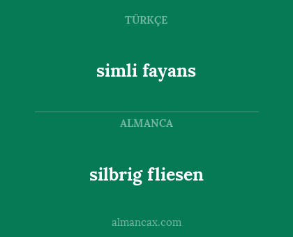 silbrig fliesen - simli fayans