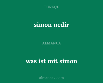 simon nedir - was ist mit simon