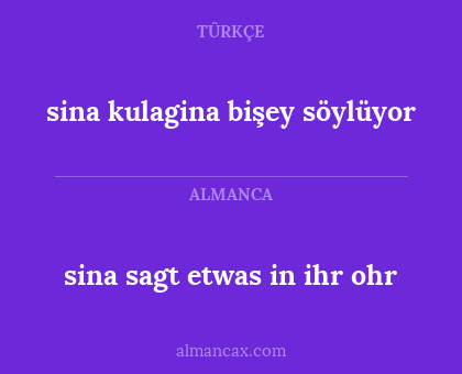sina sagt etwas in ihr ohr - sina kulagina bişey söylüyor