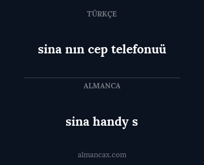 sina handy s - sina nın cep telefonuü