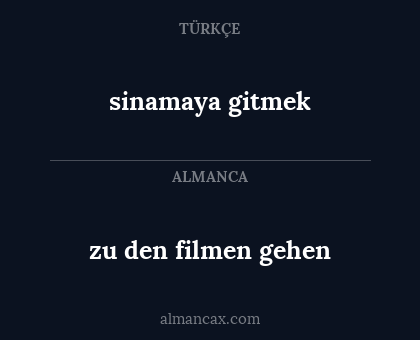 sinamaya gitmek - zu den filmen gehen