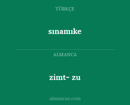 zimt- zu - sınamıke