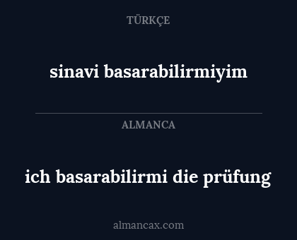 ich basarabilirmi die prüfung - sinavi basarabilirmiyim