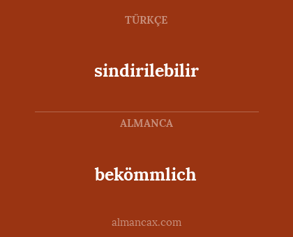 bekömmlich - sindirilebilir
