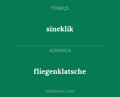 sineklik - fliegenklatsche