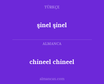 chineel chineel - şinel şinel