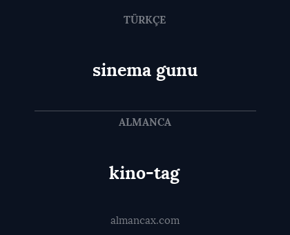 sinema gunu - kino-tag