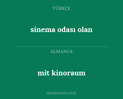 mit kinoraum - sinema odası olan
