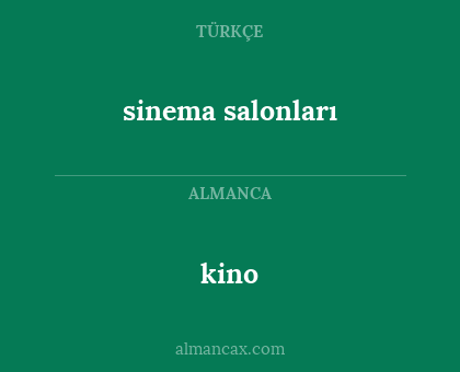 sinema salonları - kino