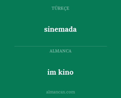 sinemada - im kino