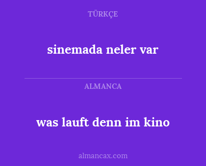 sinemada neler var - was lauft denn im kino