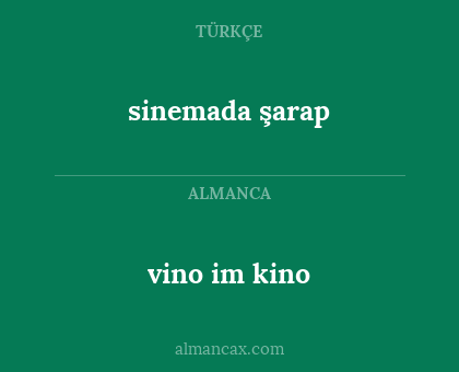 vino im kino - sinemada şarap