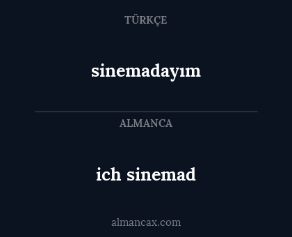 sinemadayım - ich sinemad
