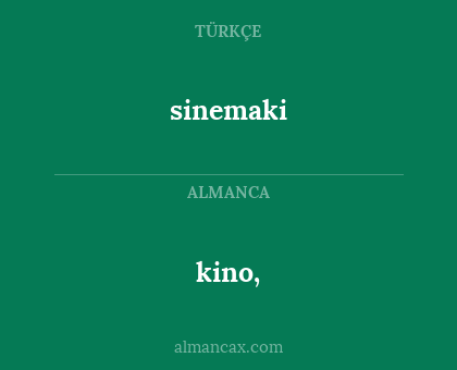 sinemaki - kino,