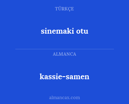 sinemaki otu - kassie-samen