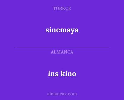ins kino - sinemaya