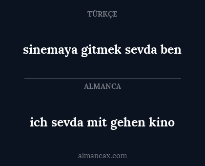 sinemaya gitmek sevda ben - ich sevda mit gehen kino
