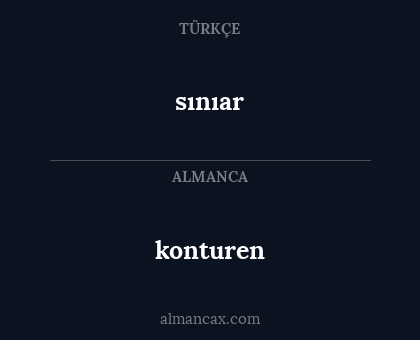 sınıar - konturen
